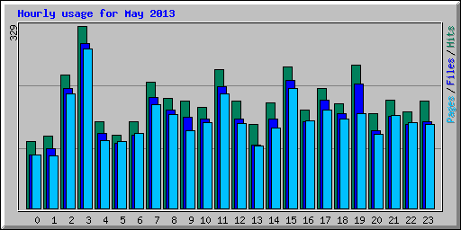 Hourly usage for May 2013