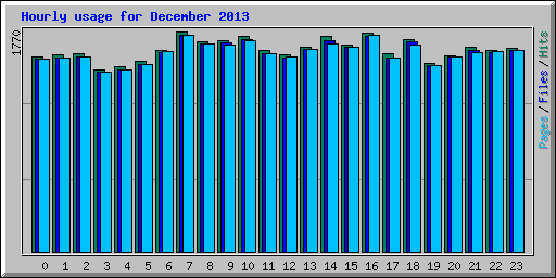 Hourly usage for December 2013