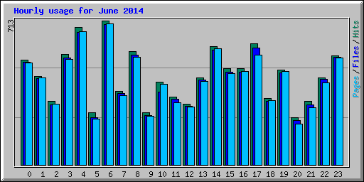 Hourly usage for June 2014