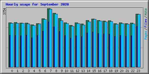 Hourly usage for September 2020